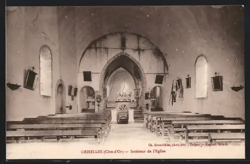 AK Griselles /Cote-d`Or, Interieur de l`Eglise