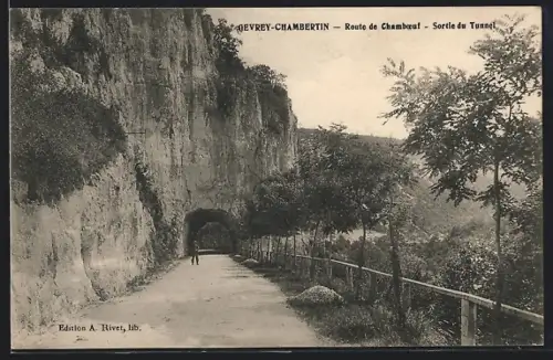 AK Gevrey-Chambertin, Route de Chaamboeuf, Sortie du Tunnel