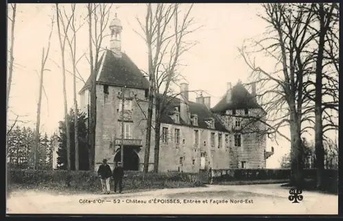 AK Époisses, Château, Entrée et Facade Nord-Est