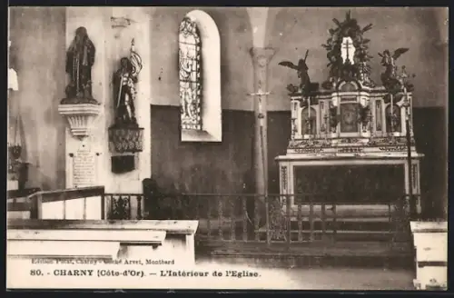AK Charny /Cote-d`Or, L`Interieur de l`Eglise