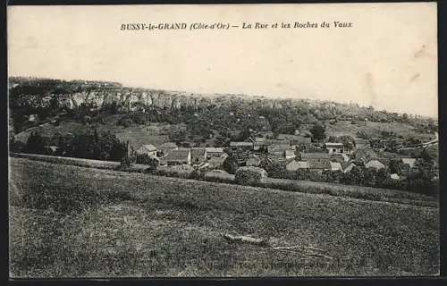 AK Bussy-le-Grand, La Rue et les Roches du Vaux