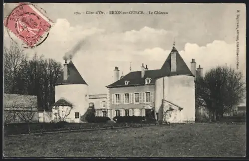 AK Brion-sur-Ource, Le Chateau, Sicht zum Schloss