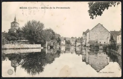 AK Bèze /Cote-d`Or, Sortie de la Promenade