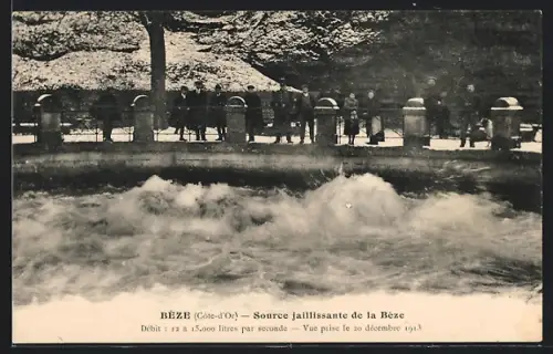 AK Bèze /Cote-d`Or, Source jaillissante de la Bèze