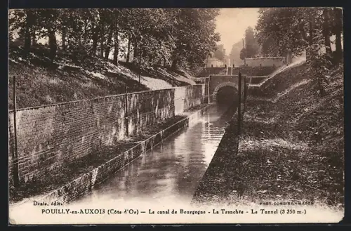 AK Pouilly-en-Auxois, Le canal de Bourgogne, Le Tunnel