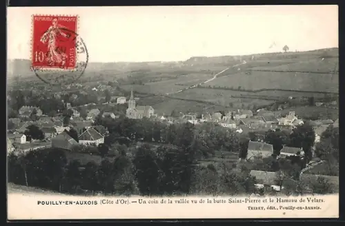 AK Pouilly-en-Auxois, Un coin de la vallé vu de la butte Saint-Pierre