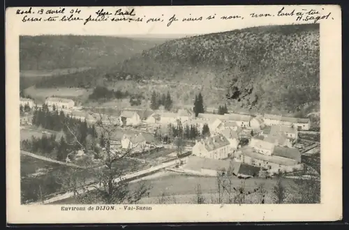 AK Val-Suzon, Panorama mit Strassenpartie