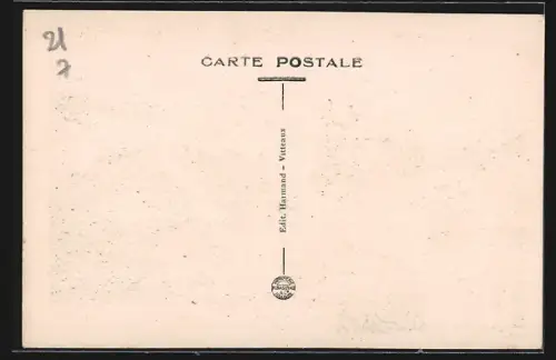 AK Saffres, La Rue de l`Ecluse, Strassenpartie