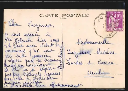 AK Sainte-Colombe-sur-Seine /Côte-d`Or, Viaduc et cours de la Seine