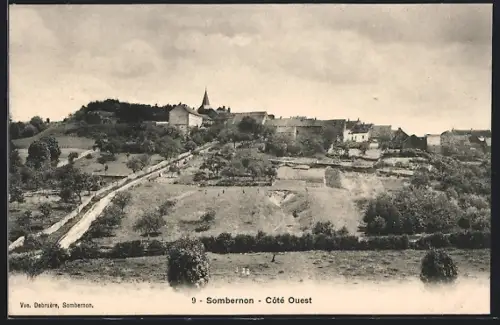 AK Sombernon, Blick auf das Dorf