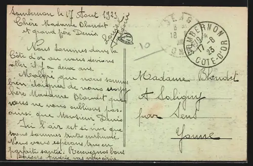 AK Sombernon /Côte-d`Or, Un coin du Pays, Vue prise du Papé