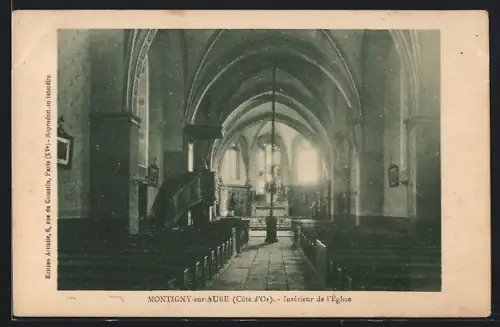 AK Montigny-sur-Aube /Côte-d`Or, Intérieur de l`Église