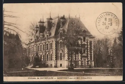 AK Montigny-sur-Aube /Côte-d`Or, Château de Gevrolles