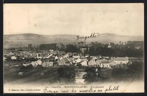 AK Montigny-sur-Aube /Côte-d`Or, Vue générale