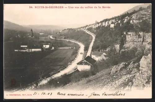 AK Nuits-St-Georges, Une vue du vallon de la Sérrée
