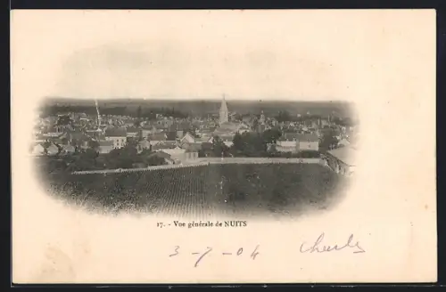 AK Nuits, Teilansicht mit Kirche