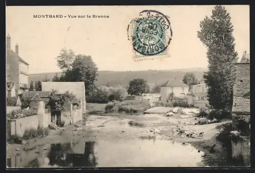 AK Montbard, Vue sur la Brenne