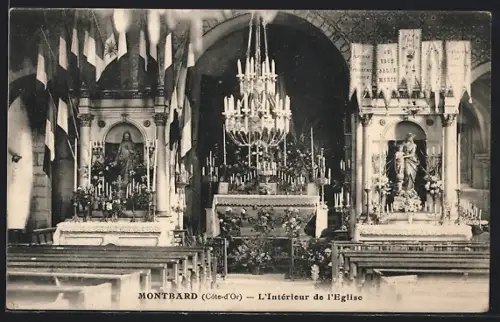 AK Montbard /Côte-d`Or, L`Intérieur de l`Eglise