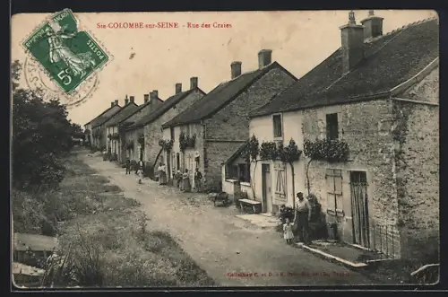 AK Ste-Colombe-sur-Seine, Rue des Craies