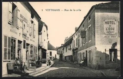 AK Vitteaux, Rue de la ville, Hotel de L`Écu