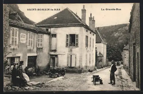 AK Saint-Romain-le-Bas, La Grande-Rue