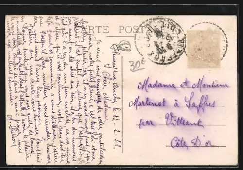 AK Fleurey-sur-Ouche, Rue du Bas