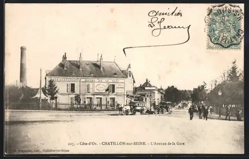 AK Chatillon-sur-Seine, L`Avenue de la Gare