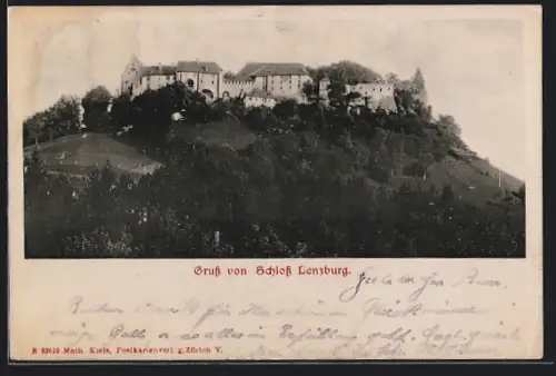 AK Lenzburg, Blick auf Schloss