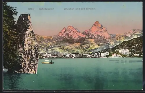 AK Brunnen, Teilansicht und die Mythen, Schillerstein