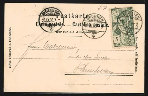 AK Brunnen, Teilansicht und die Mythen
