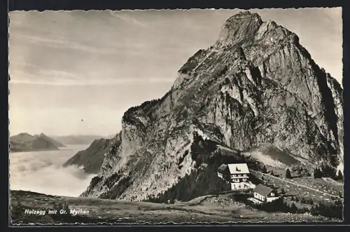 AK Alpthal, Holzegg mit Gr. Mythen