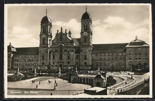 AK Einsiedeln, Kloster mit Prozession