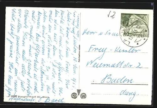 AK Lachen, Teilansicht mit Kirche