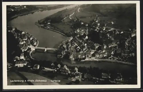 AK Laufenburg a. Rhein, Teilansicht, Fliegeraufnahme
