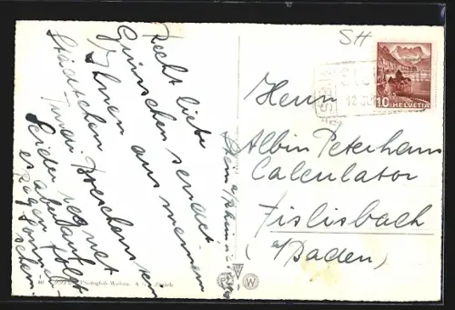 AK Stein a. Rh., Uferpartie mit Schloss Hohenklingen