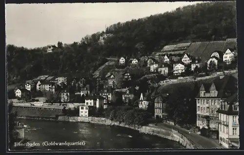 AK Ennetbaden, Goldwandquartier, Uferpartie