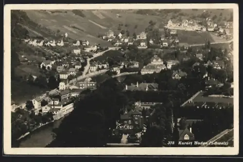 AK Baden, Teilansicht mit Strassenpartie