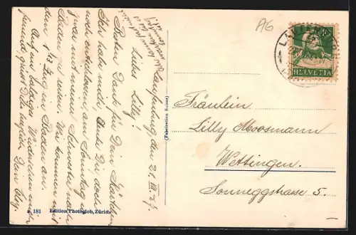 AK Laufenburg, Teilansicht mit Rheinbrücke