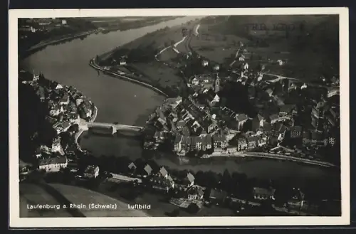 AK Laufenburg a. Rhein, Teilansicht, Fliegeraufnahme