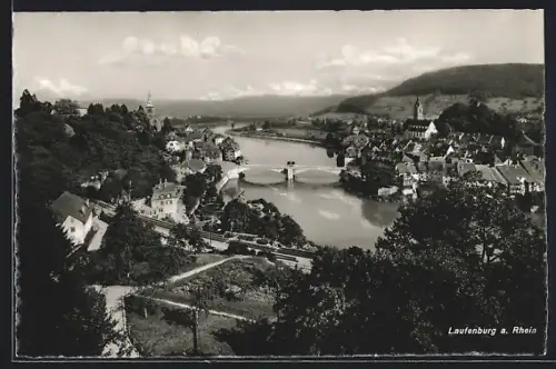 AK Laufenburg a. Rhein, Teilansicht mit Kirche