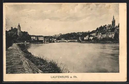 AK Laufenburg a. Rh., Teilansicht mit Kirche