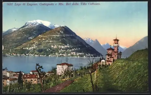 AK Castagnola, Panorama e Mte. Bré dalla Villa Cattaneo