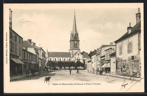 AK Mourmelon-le-Grand, Eglise et Place d`Armes