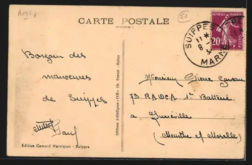 AK Suippes /Marne, Place de la Carpière