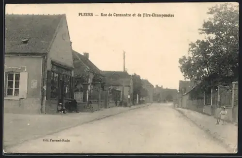 AK Pleurs, rue de Connantre et de Fere-Champenoise