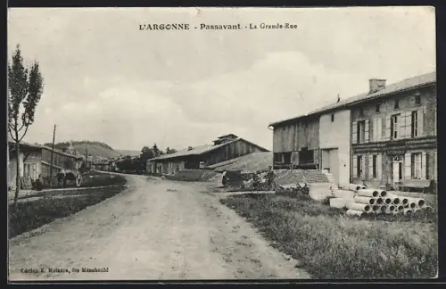 AK Passavant /Argonne, La Grande-Rue, Strassenpartie