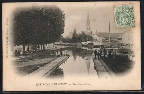 AK Tours-sur-Marne, Une vue