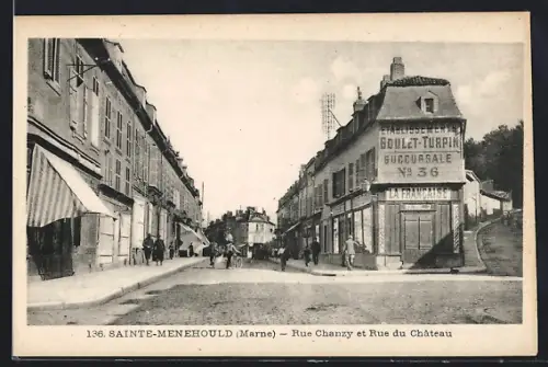 AK Sainte-Menehould, Rue Chanzy et Rue du Chateau