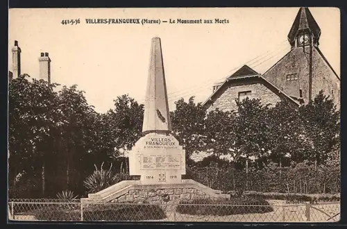 AK Villers-Franqueux, Le Monument aux Morts 1914-1918