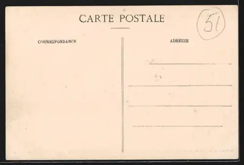 AK Verrieres, Vue en Rue de l`Eglise
